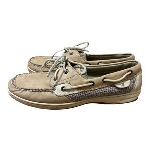 Sperry Original Womens Size 10 Tan Brown Two Eye Leather Boat Shoes Nautical